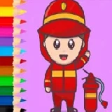 Coloring Book: Fireman