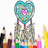 Coloring Book: Heart Dreamcatcher