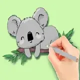 Coloring Book: Two Koalas