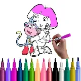Dora Coloring Fun Time