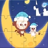 Jigsaw Puzzle: Monkey With Moon