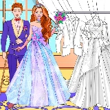 Wedding Coloring Dress Up Game